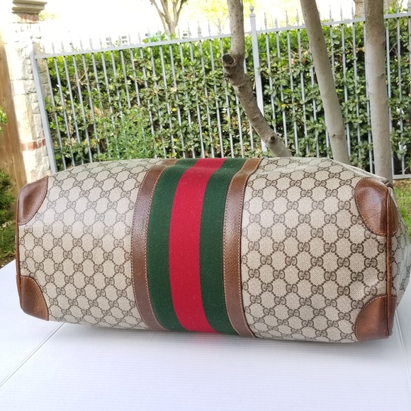 Vintage Gucci large Boston Carryall satchel weekender mini travel bag - Picture 12 of 16